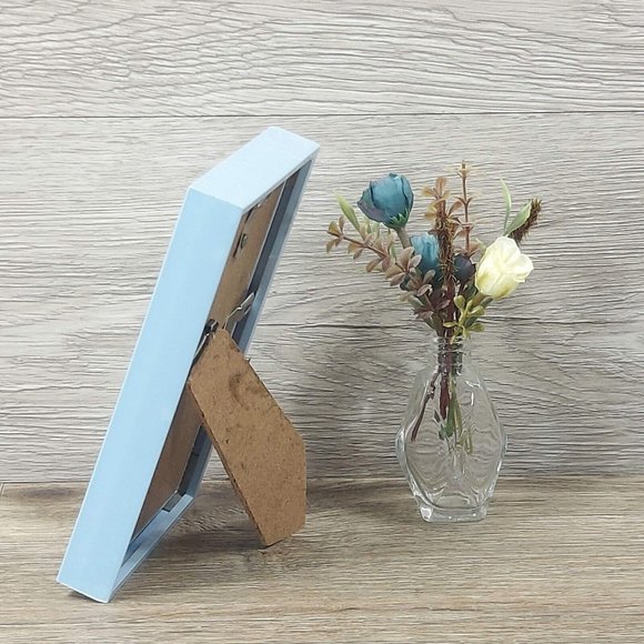 Photo Picture Frame Ornate Light Blue Table Top Display Home Décor 4.25x6.25 in - Picture 8 of 11